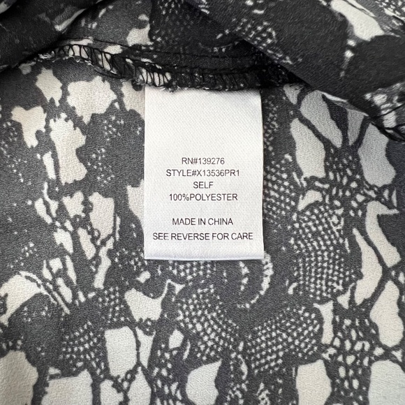 Daneil Rainn Black Patterned Sleeveless Blouse Women Plus XXL - Picture 5 of 6